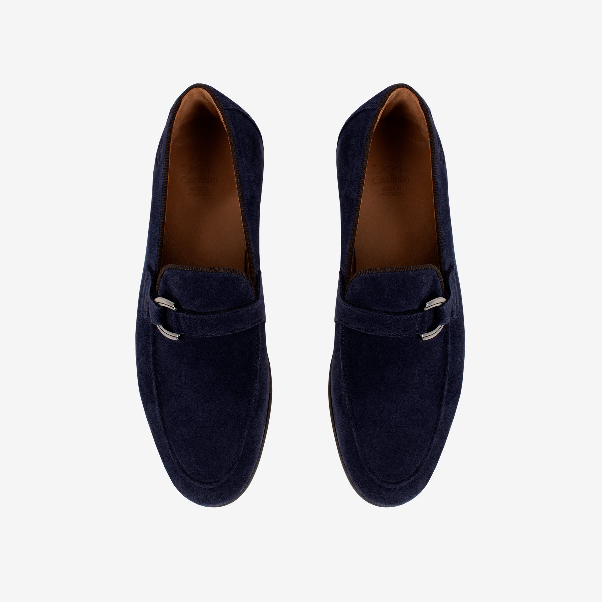 Cavalinho Heritage Blue Pointed Toe Suede Loafers for Men SKU 48050007.03 #color_navy