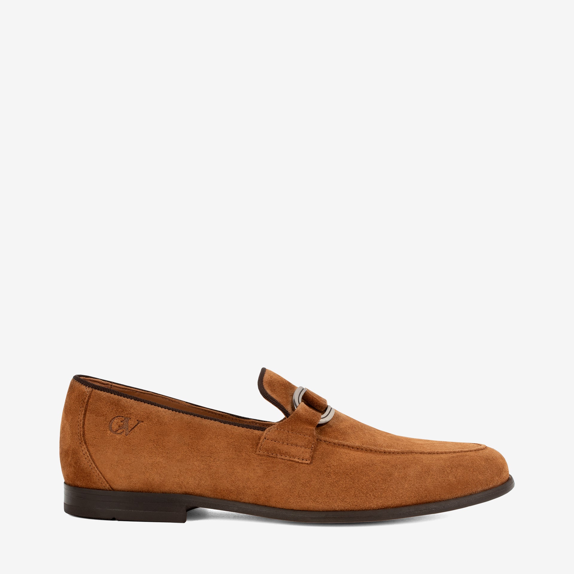 Cavalinho Heritage Brown Pointed Toe Suede Loafers for Men SKU 48050007.13 #color_saddlebrown