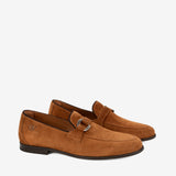 Cavalinho Heritage Brown Pointed Toe Suede Loafers for Men SKU 48050007.13 #color_saddlebrown