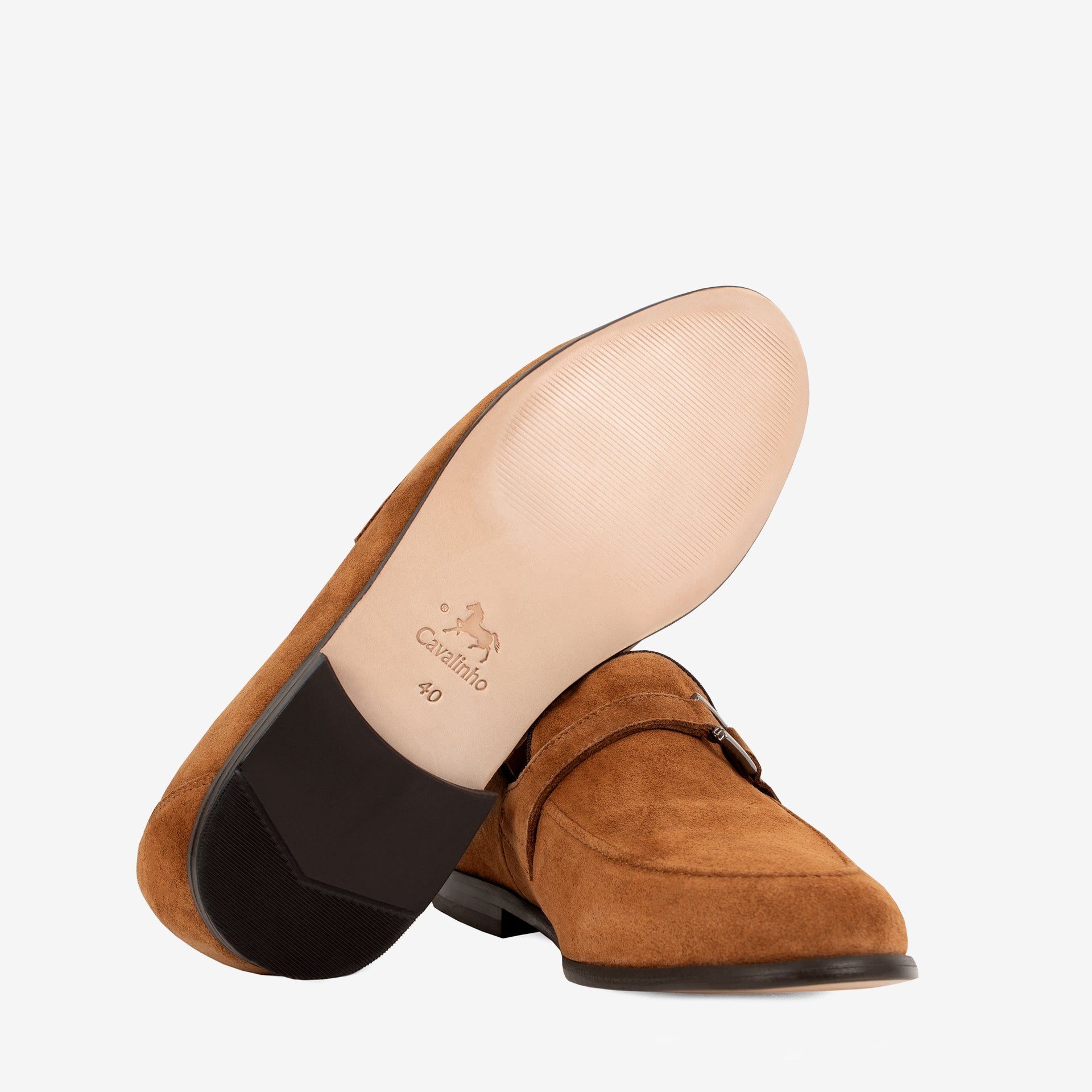 Cavalinho Heritage Brown Pointed Toe Suede Loafers for Men SKU 48050007.13 #color_saddlebrown