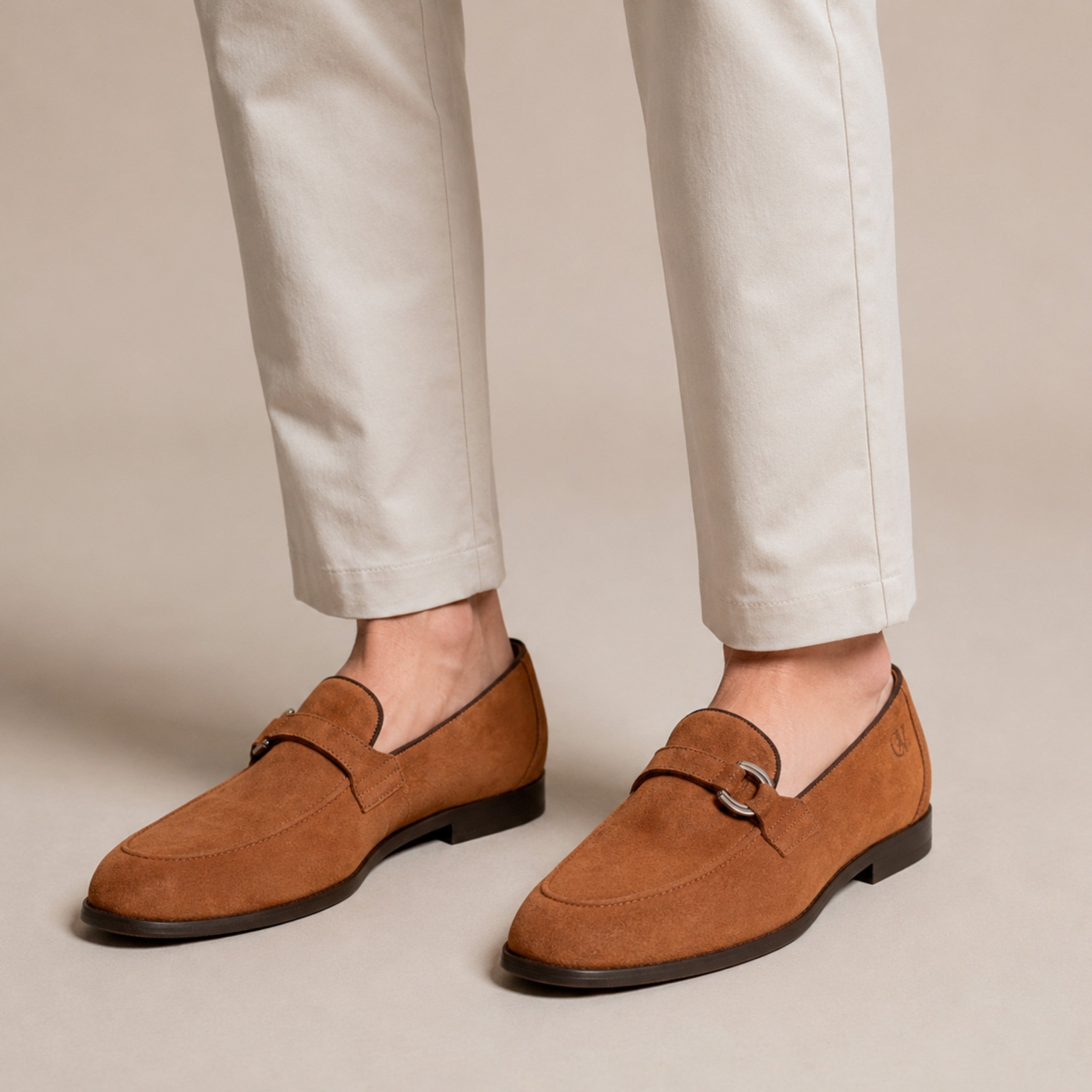 Cavalinho Heritage Brown Pointed Toe Suede Loafers for Men SKU 48050007.13 #color_saddlebrown