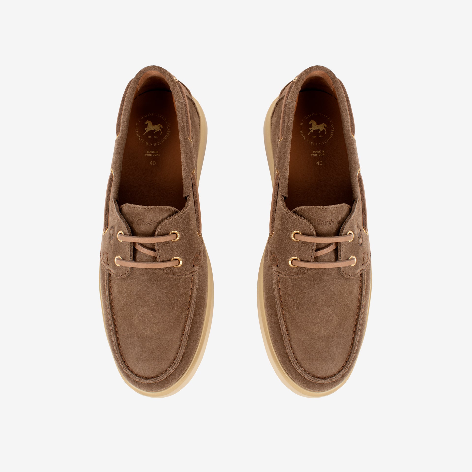 CV By Cavalinho Suede Boat Shoes for Men SKU 48050009.07 #color_sand
