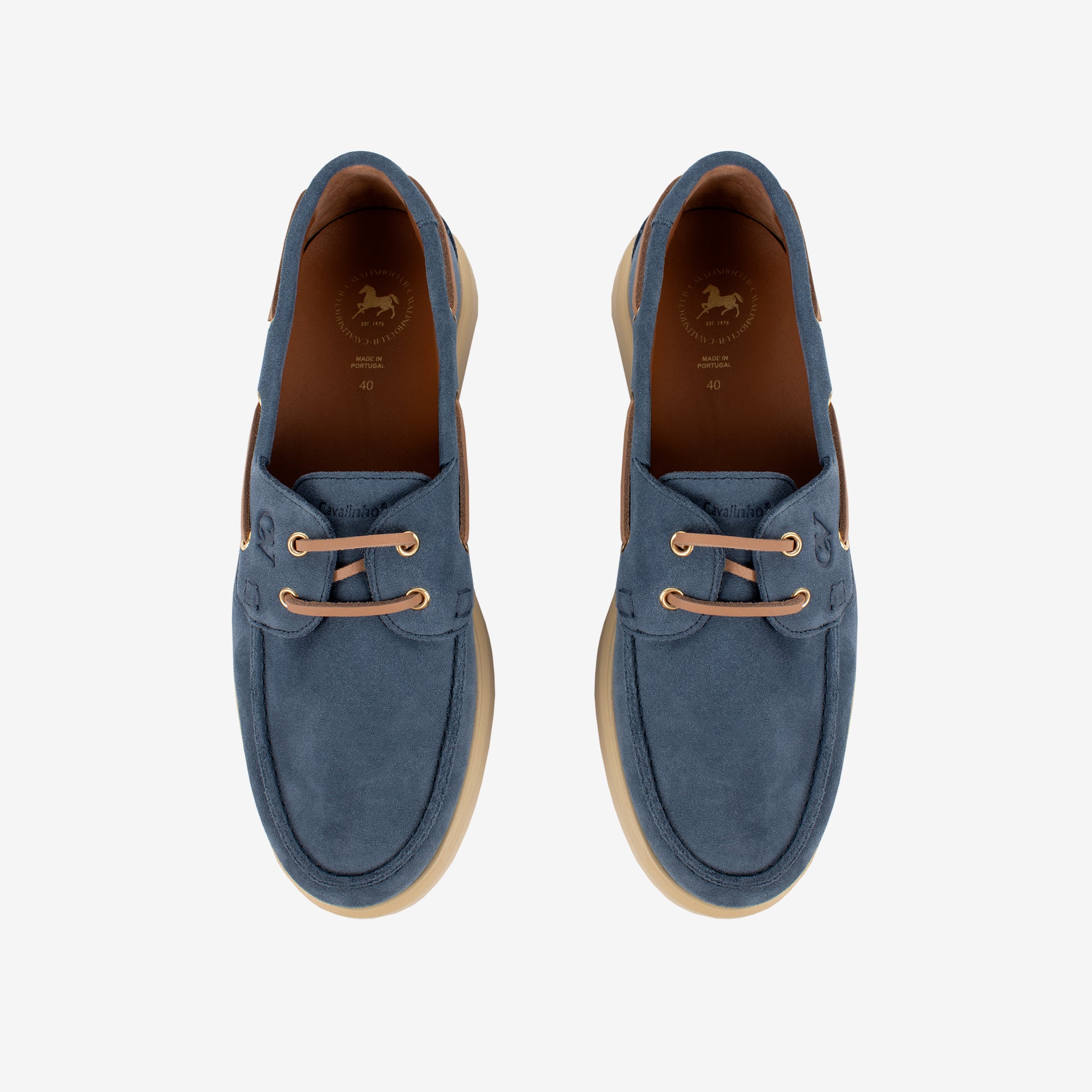 CV By Cavalinho Suede Boat Shoes for Men SKU 48050009.44 #color_blue