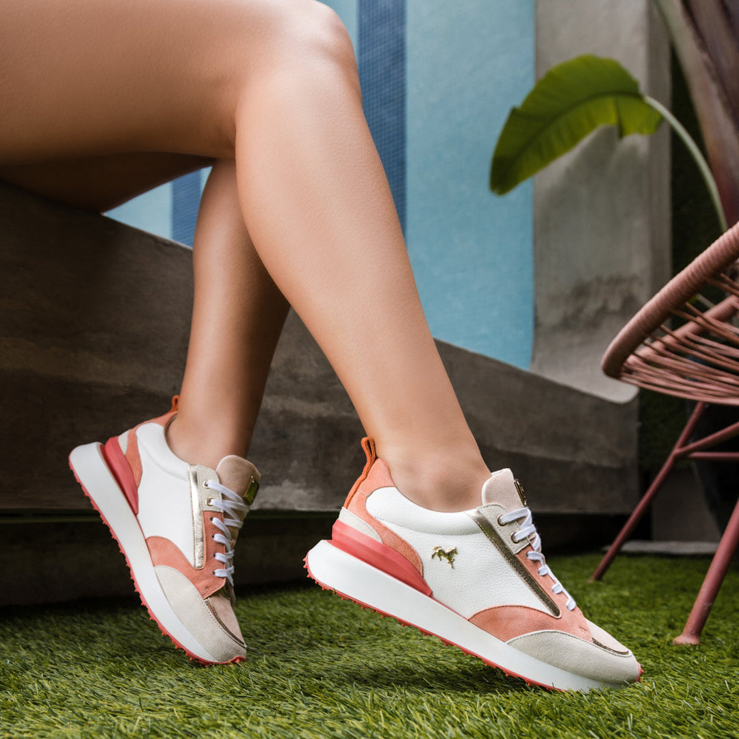 Cavalinho Cosmic Sneakers for Women SKU 48080004.11 #color_White / LightSalmon, blanc / Saumon clair, Branco / Salmão Claro