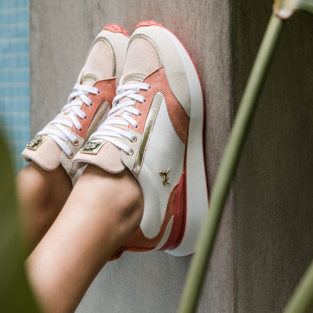 Cavalinho Cosmic Sneakers for Women SKU 48080004.11 #color_White / LightSalmon, blanc / Saumon clair, Branco / Salmão Claro