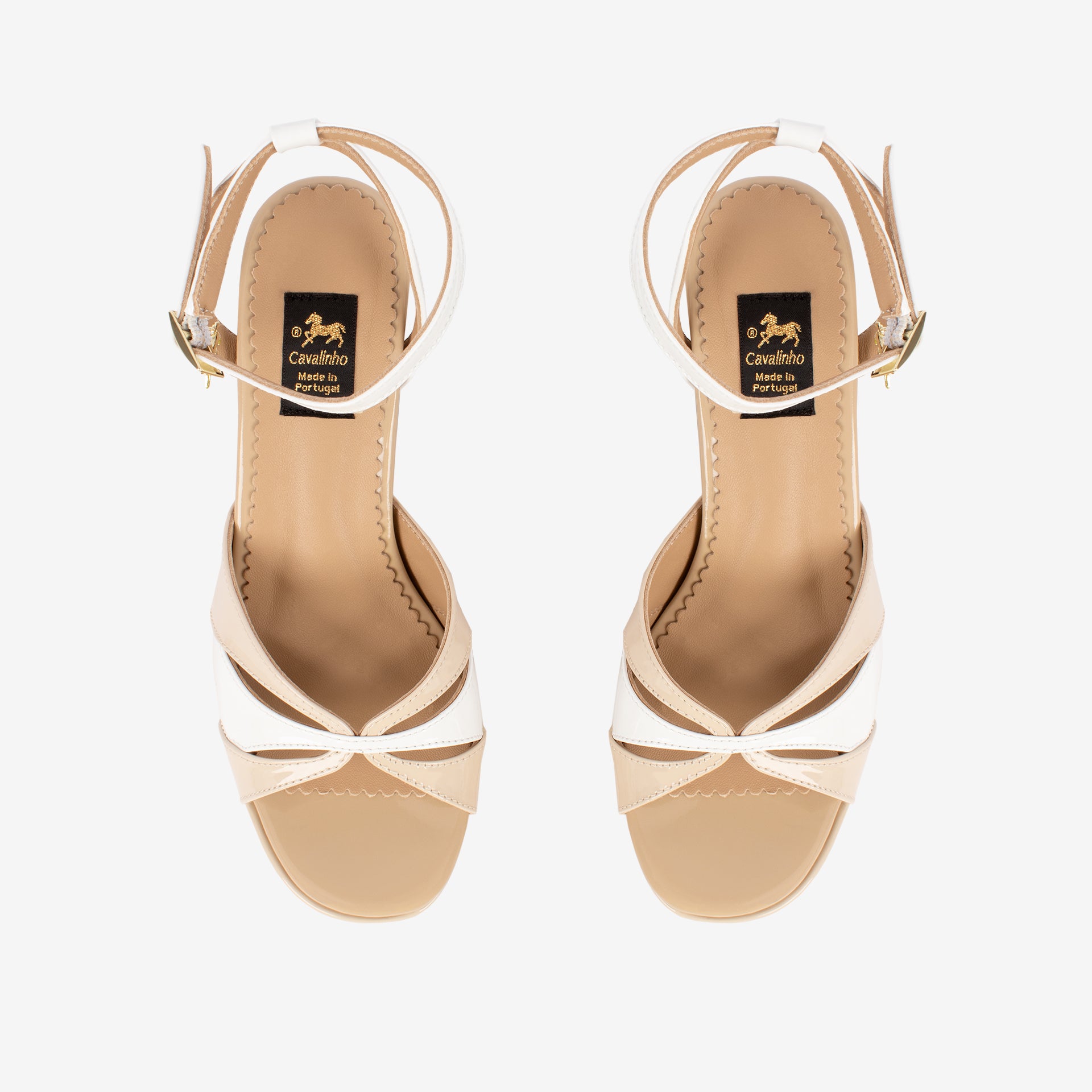 Cavalinho Fortezza Block Heel Platform Sandal SKU 48090001.31 #color_beige / white