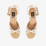 Cavalinho Fortezza Block Heel Platform Sandal SKU 48090001.31 #color_beige / white