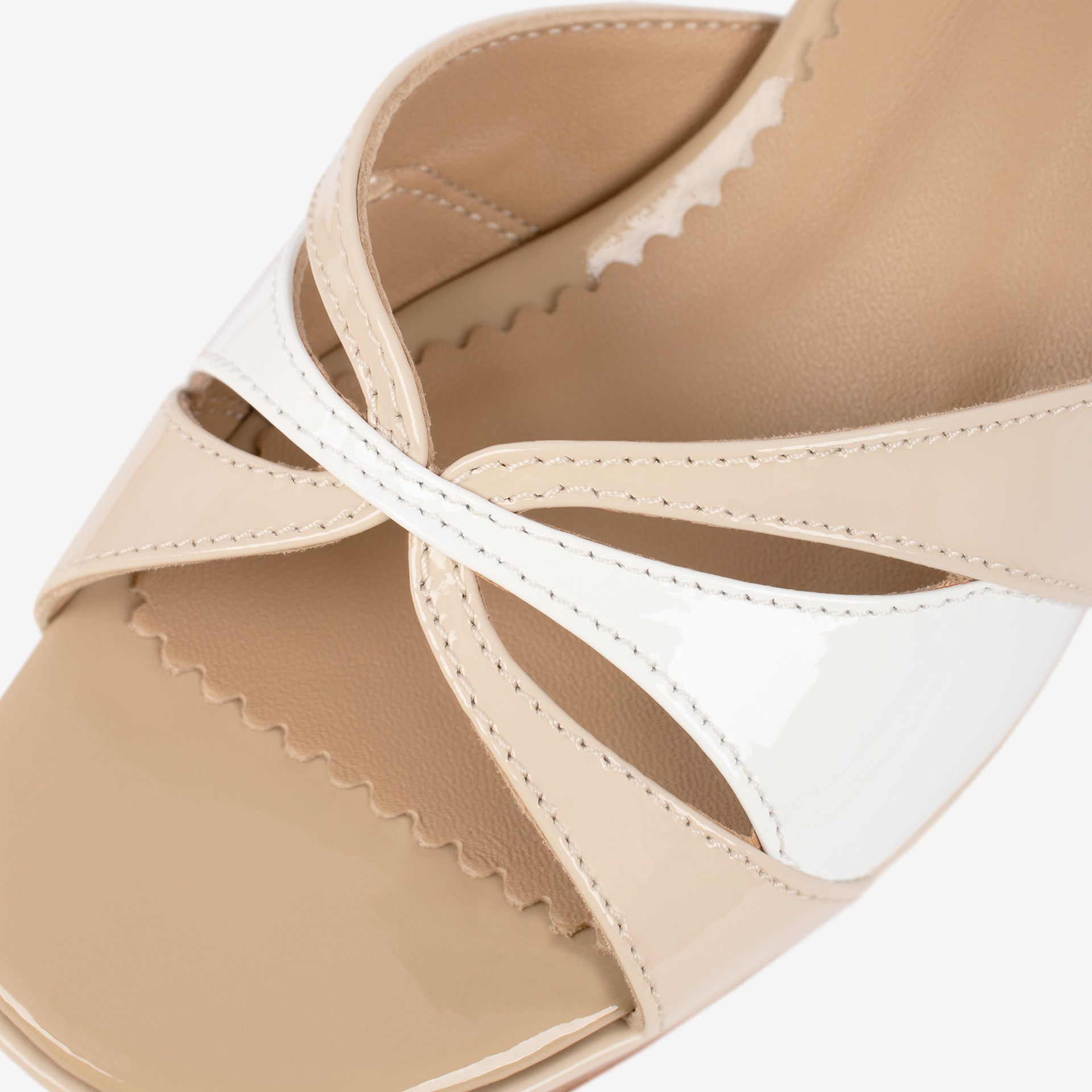 Cavalinho Fortezza Block Heel Platform Sandal SKU 48090001.31 #color_beige / white