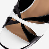 Cavalinho Fortezza Black & White Block Heel Platform Sandal SKU 48090001.33 #color_black / white, noir / blanc, preto / branco