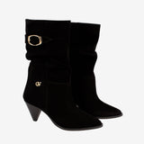 Cavalinho Black Nomade Suede Mid-Calf Boots SKU 48090005.01 #color_black