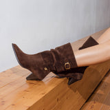 Cavalinho Brown Nomade Suede Mid-Calf Boots SKU 48090005.02 #color_brown