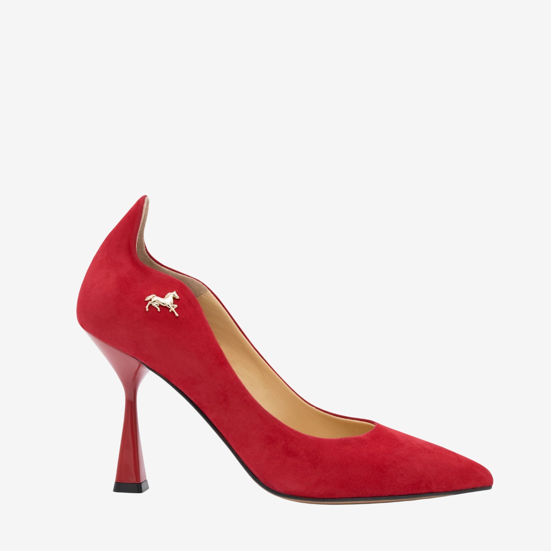 Cavalinho EndLess Love Red Suede High Heel Pumps SKU 48100585.04 #color_red