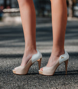 #color_ Beige | Cavalinho Gold Platform Heels - Beige - 48100586.31_LifeStyle_2