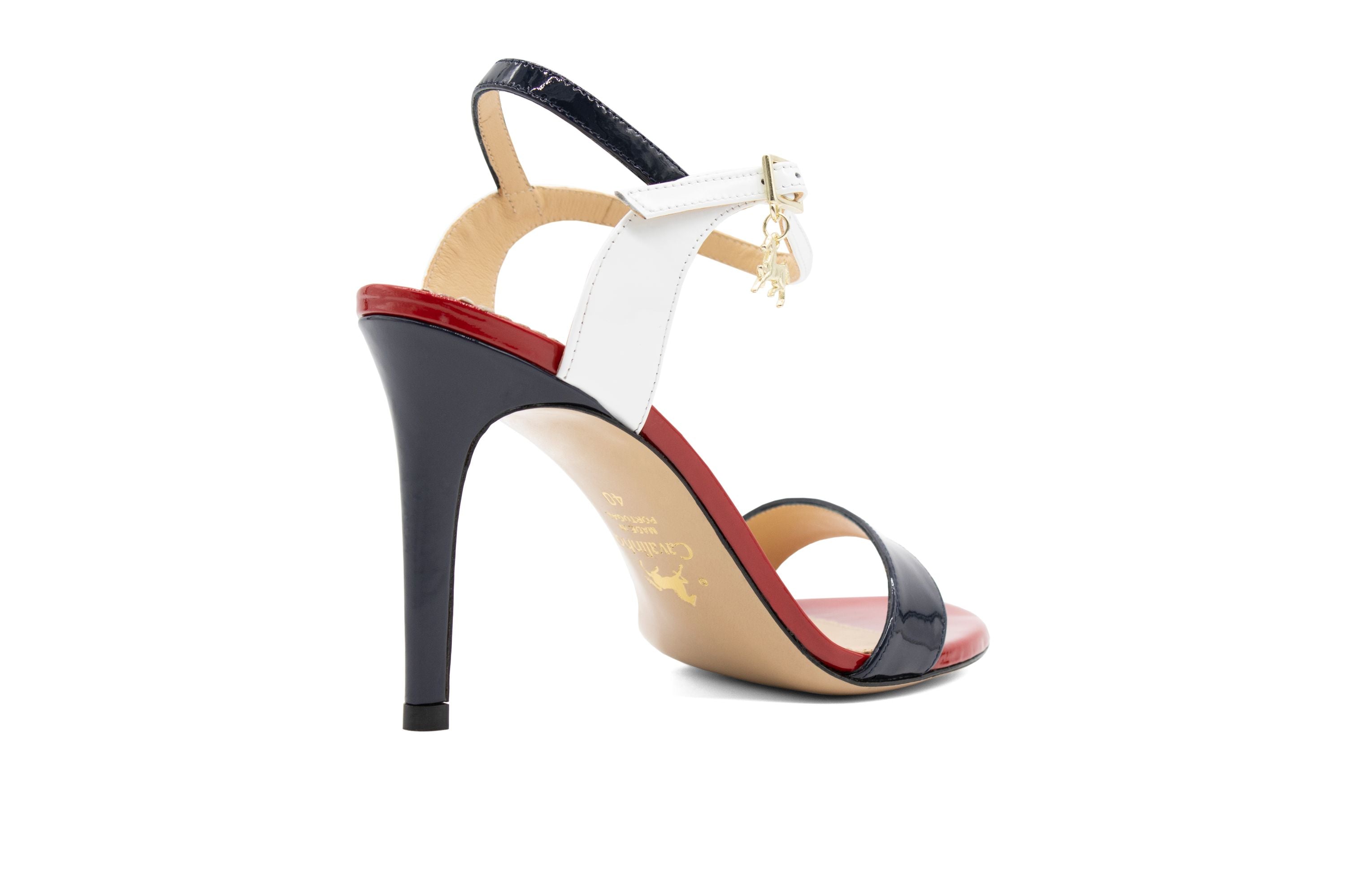 Navy open toe heels sale