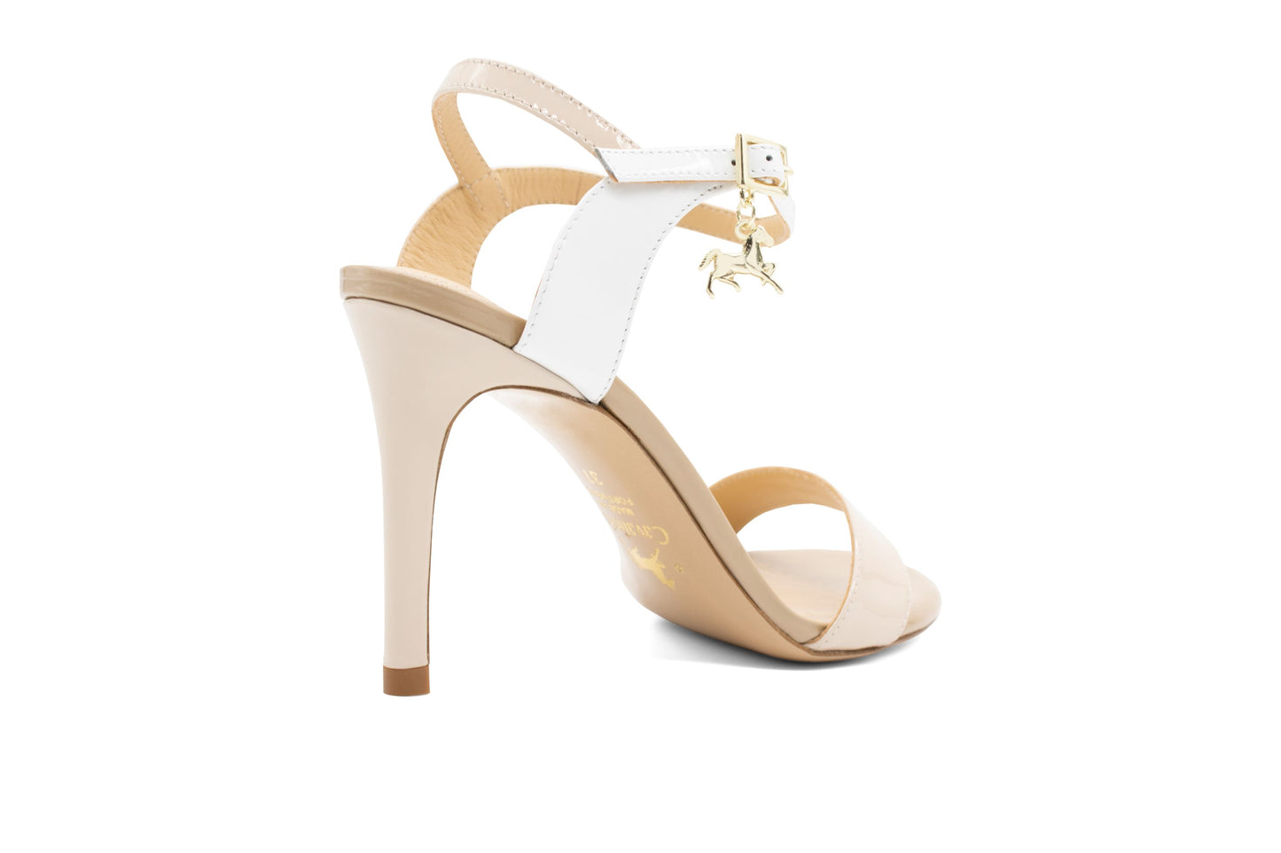 Cavalinho Imponenza Open Toe Heels - Beige / White - 48100596.31_3