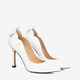 Cavalinho Dear Me White Leather High Heel Pumps for Women SKU 48100605.06 #color_white