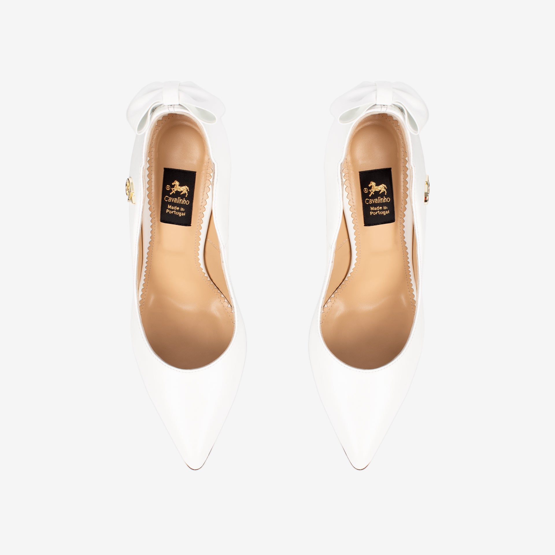 Cavalinho Dear Me White Leather High Heel Pumps for Women SKU 48100605.06 #color_white