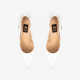 Cavalinho Dear Me White Leather High Heel Pumps for Women SKU 48100605.06 #color_white