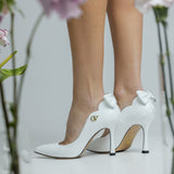 Cavalinho Dear Me White  Leather High Heel Pumps for Women SKU 48100605.06 #color_white