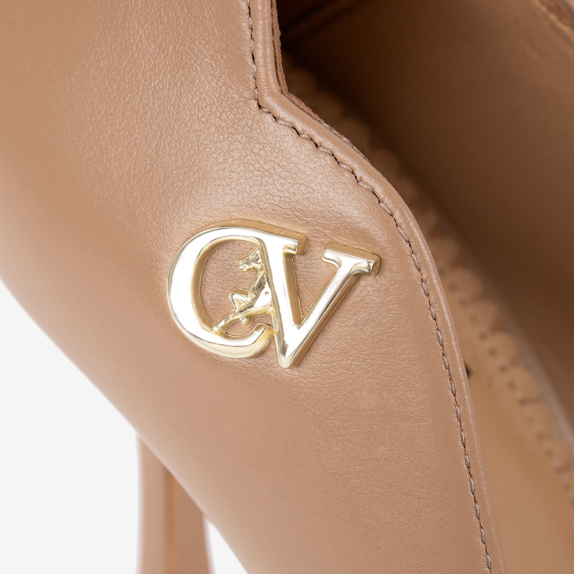 Signature CV by Cavalinho Nude Soft Leather High Heel Pumps for Women SKU 48100605.07 #color_sand, Sable, areia