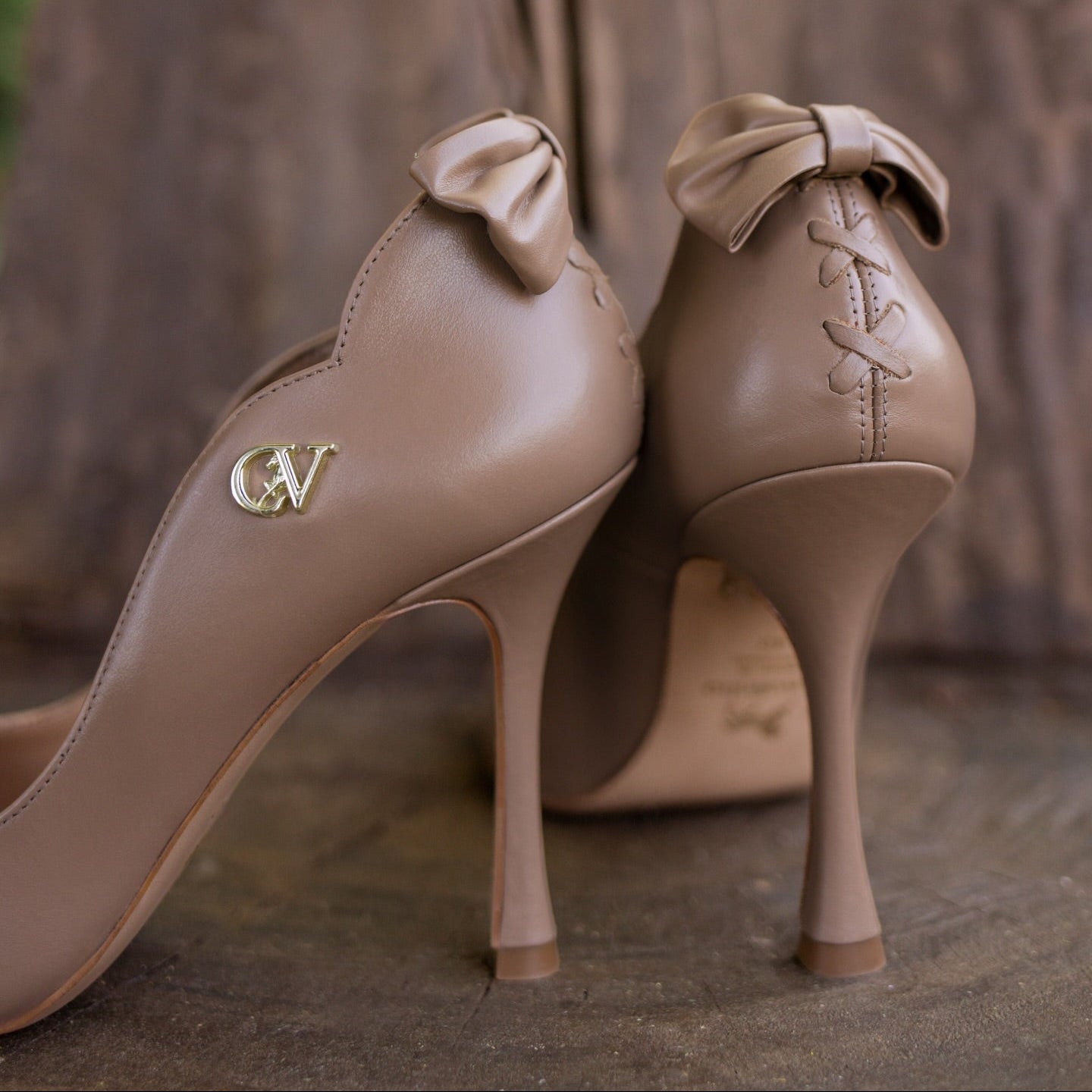 Signature CV by Cavalinho Nude Soft Leather High Heel Pumps for Women SKU 48100605.07 #color_sand, Sable, areia