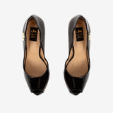 Iconic By Cavalinho Black Patent Leather Platform Heels SKU 48100606.01 #color_black