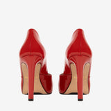 Iconic By Cavalinho Red Patent Leather Platform Heels SKU 48100606.04 #color_red