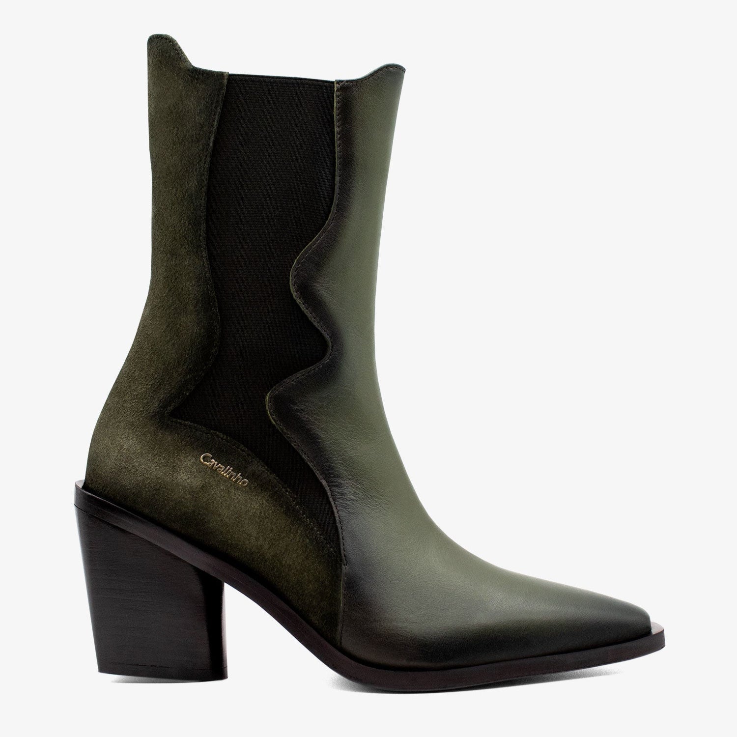 Cavalinho Arizona Leather Boots SKU 48160401.09 #color_DarkOliveGreen