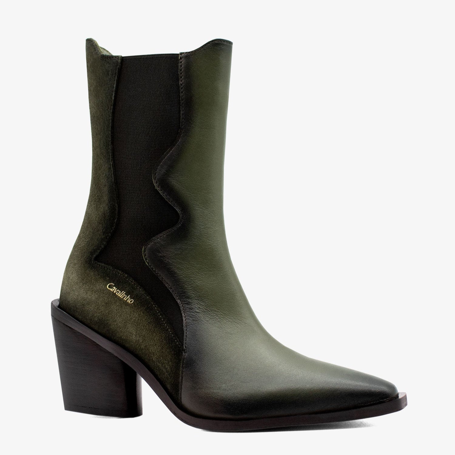 Cavalinho Arizona Leather Boots SKU 48160401.09 #color_DarkOliveGreen