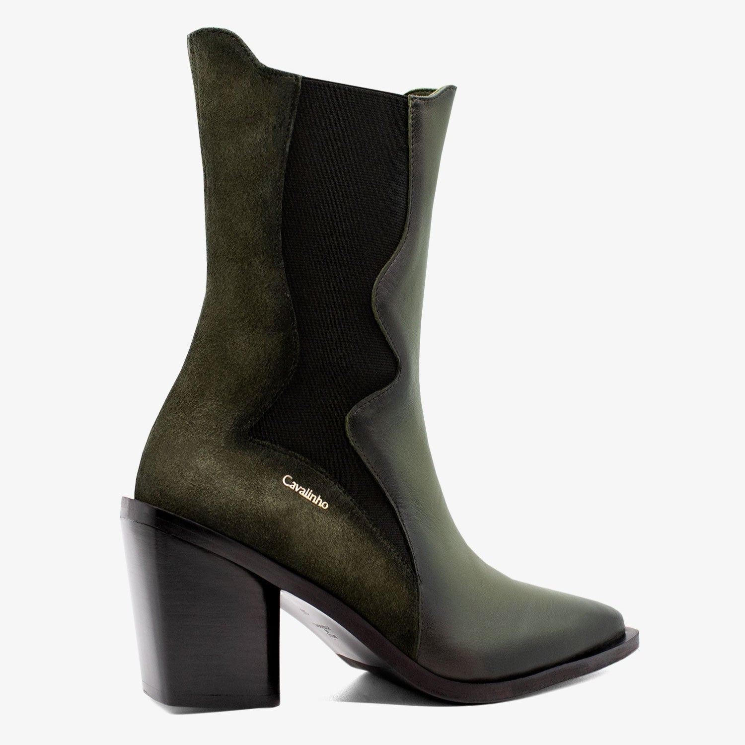 Cavalinho Arizona Leather Boots SKU 48160401.09 #color_DarkOliveGreen