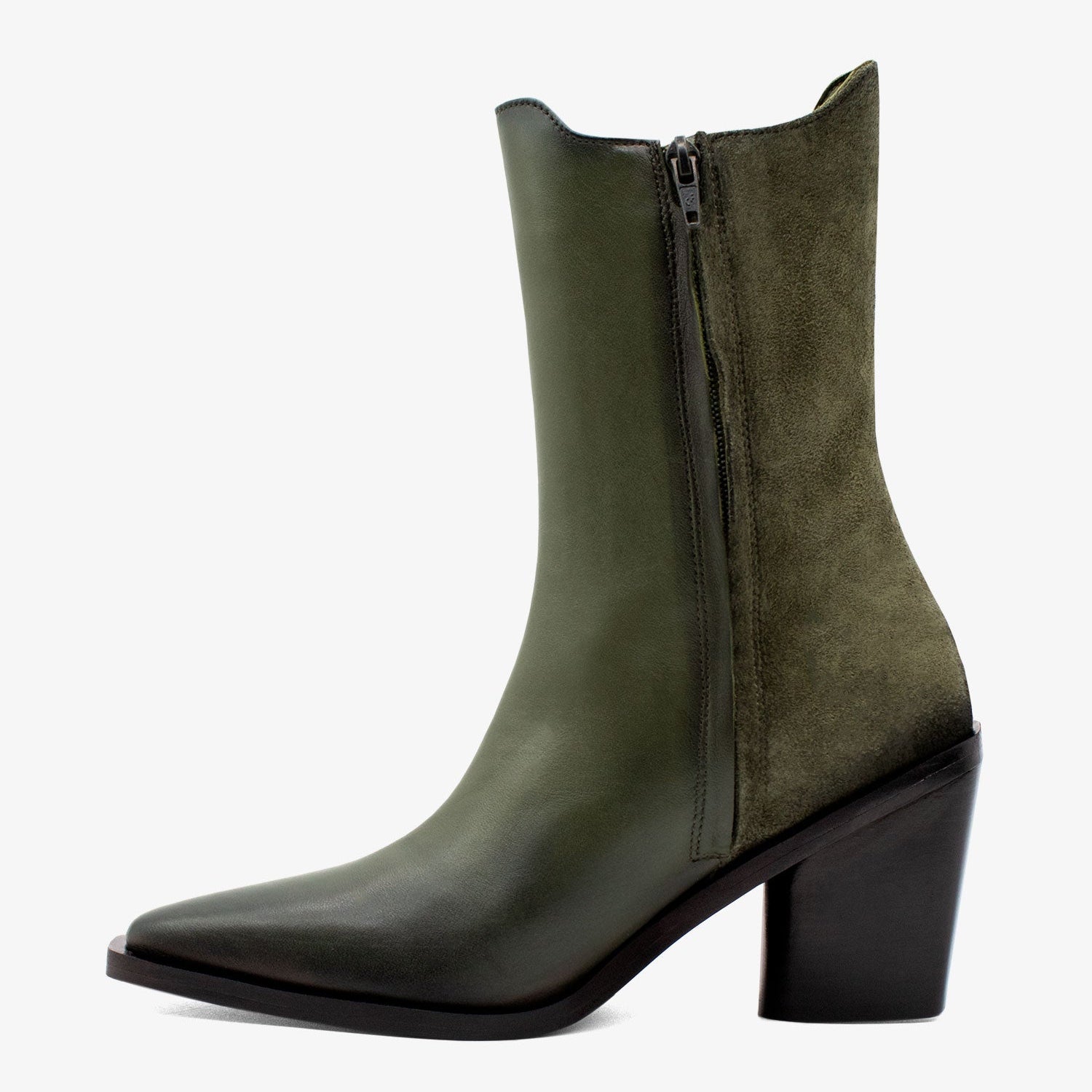 Cavalinho Arizona Leather Boots SKU 48160401.09 #color_DarkOliveGreen