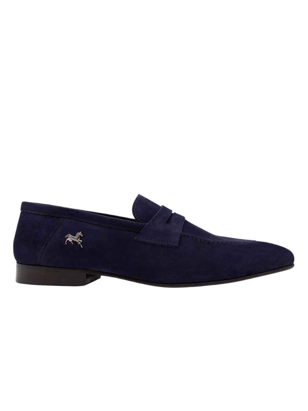 Cavalinho Gentleman Pointed Toe Suede Leather Loafers SKU 48170002.03 #color_navy