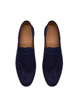 Cavalinho Gentleman Pointed Toe Suede Leather Loafers SKU 48170002.03 #color_navy