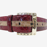 Cavalinho Burgundy and Beige Belt for Women SKU 58010408.04 #color_DarkRed