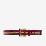 Cavalinho Burgundy Beige Belt for Women SKU 58010410.04 #color_DarkRed