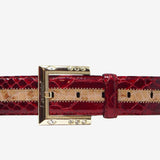 Cavalinho Burgundy Beige Belt for Women SKU 58010410.04 #color_DarkRed