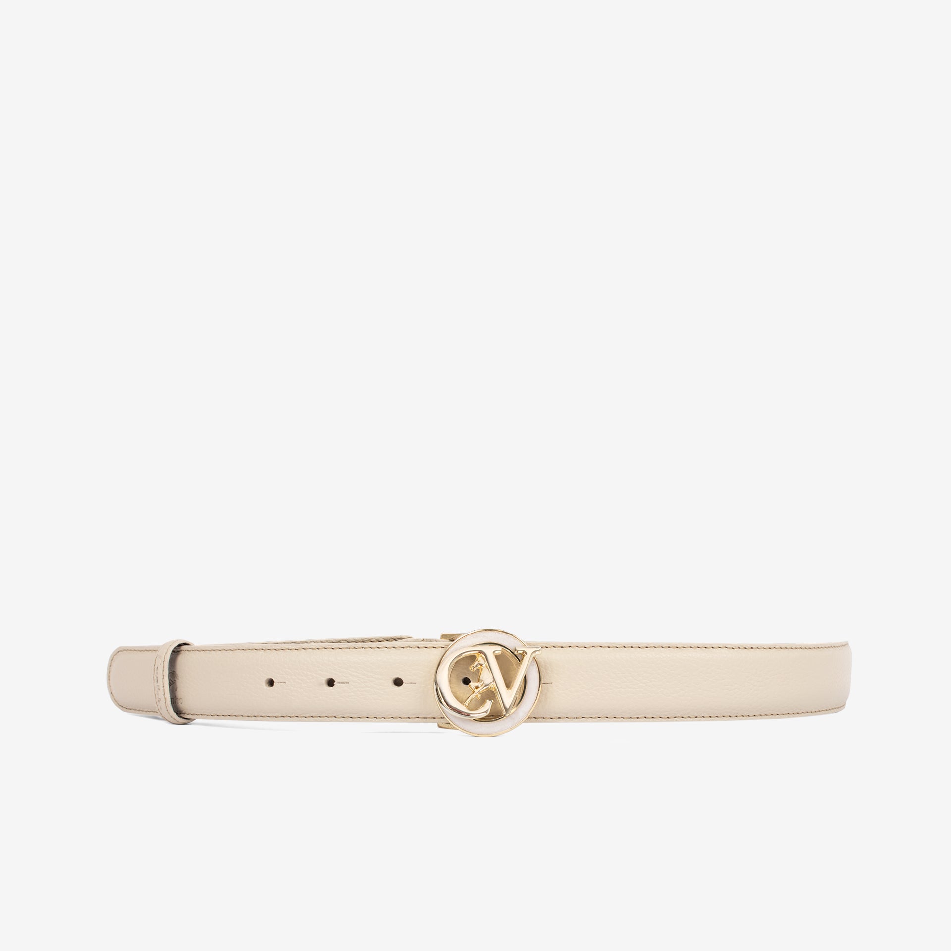 Signature CV By Cavalinho Beige Leather Belt for Women SKU 58010618.05 #color_beige