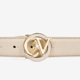Signature CV By Cavalinho Beige Leather Belt for Women SKU 58010618.05 #color_beige