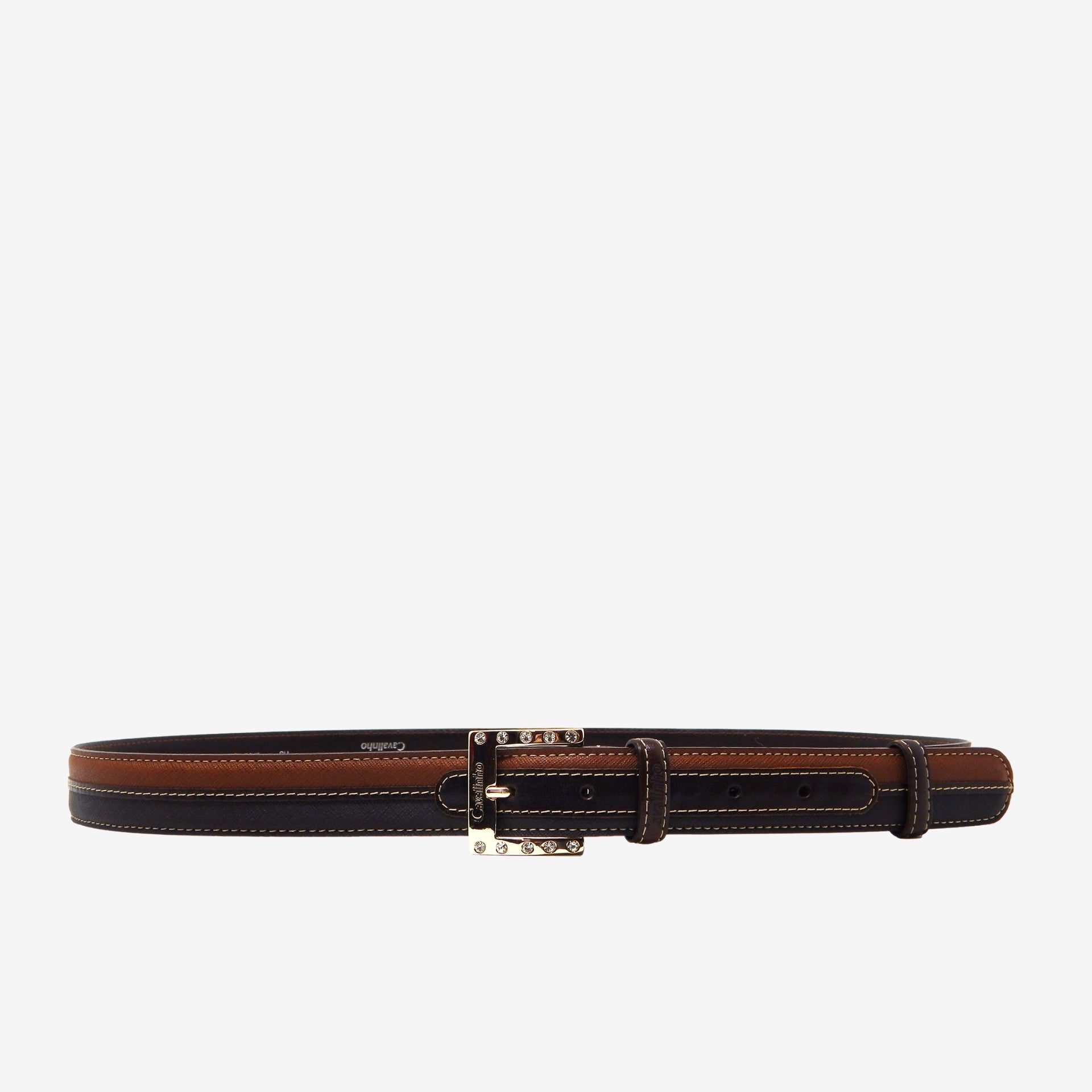Cavalinho Milan Two Tone Brown Belt for Women SKU 58010705.20 #color_Brown