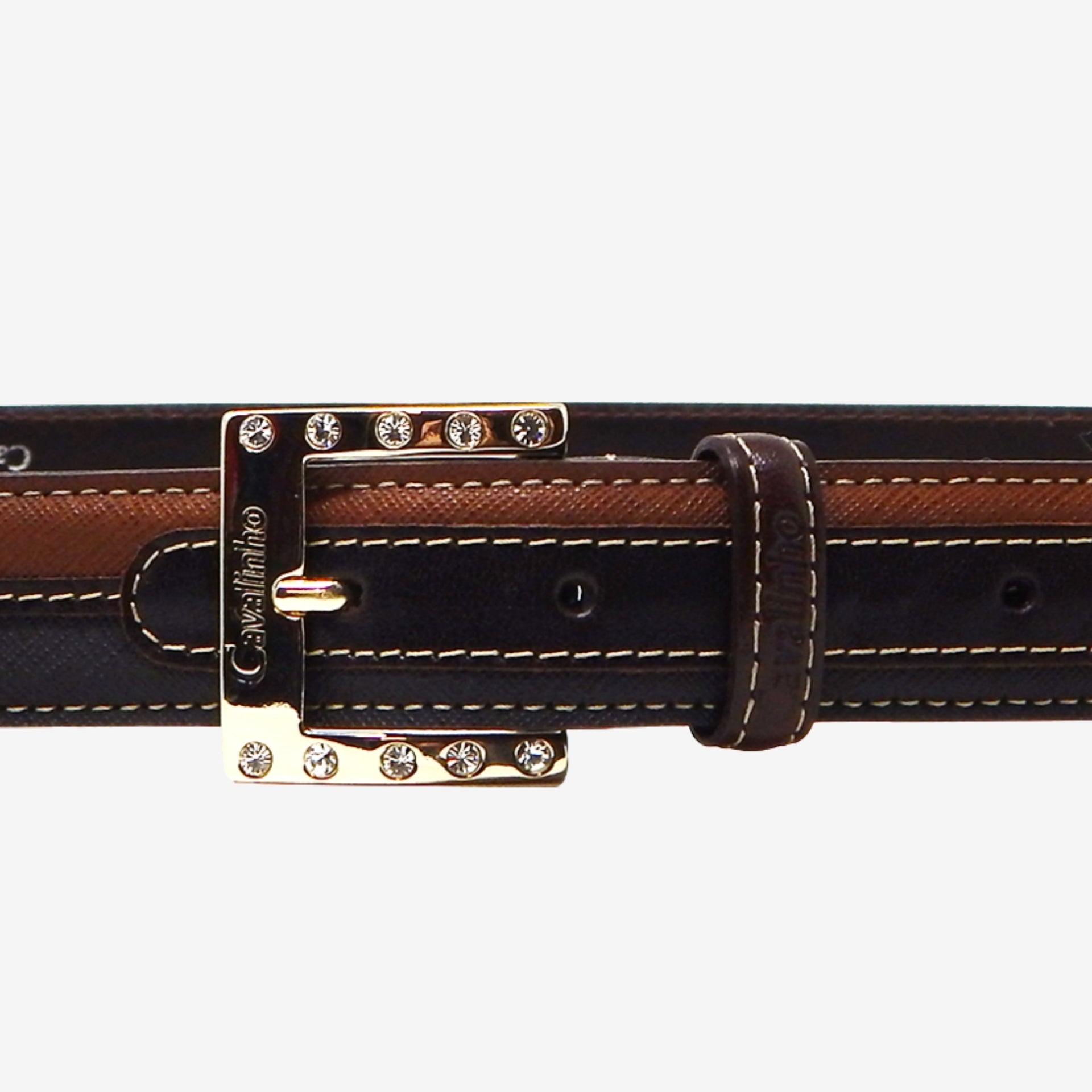 Cavalinho Milan Two Tone Brown Belt for Women SKU 58010705.20 #color_Brown
