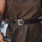Cavalinho Gallop Patent Leather Belt - Black Gold - 58010805.01_M01