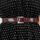 Cavalinho Gallop Patent Leather Belt for Women SKU 58010805.04.S #color_red, rouge, vermelho
