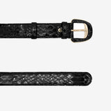 Cavalinho Gallop Black Patent Leather Designer Belt for Women SKU 58010806.01 #color_black