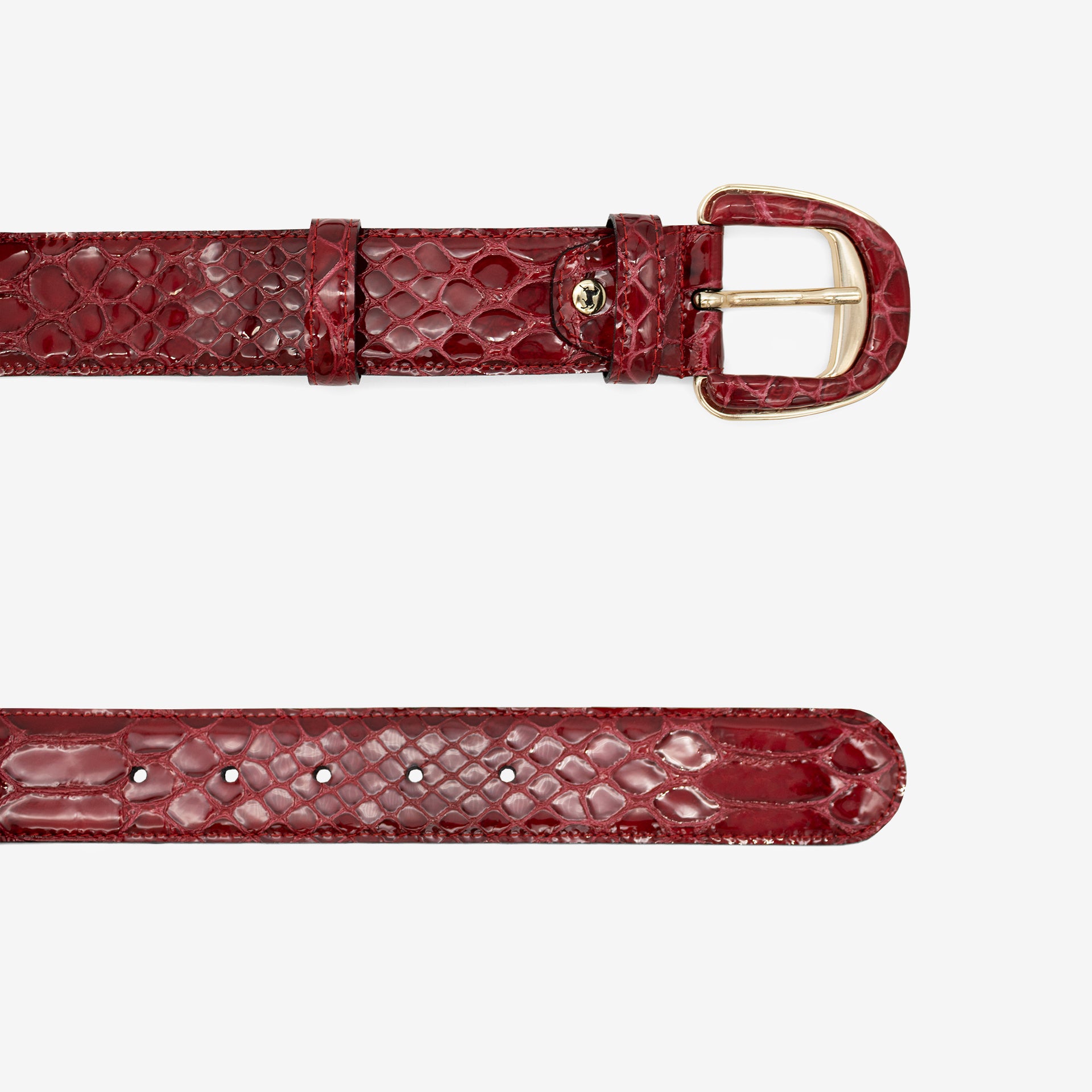 Cavalinho Gallop Red Patent Leather Designer Belt for Women SKU 58010806.04 #color_red, rouge, vermelho