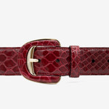 Cavalinho Gallop Red Patent Leather Designer Belt for Women SKU 58010806.04 #color_red, rouge, vermelho