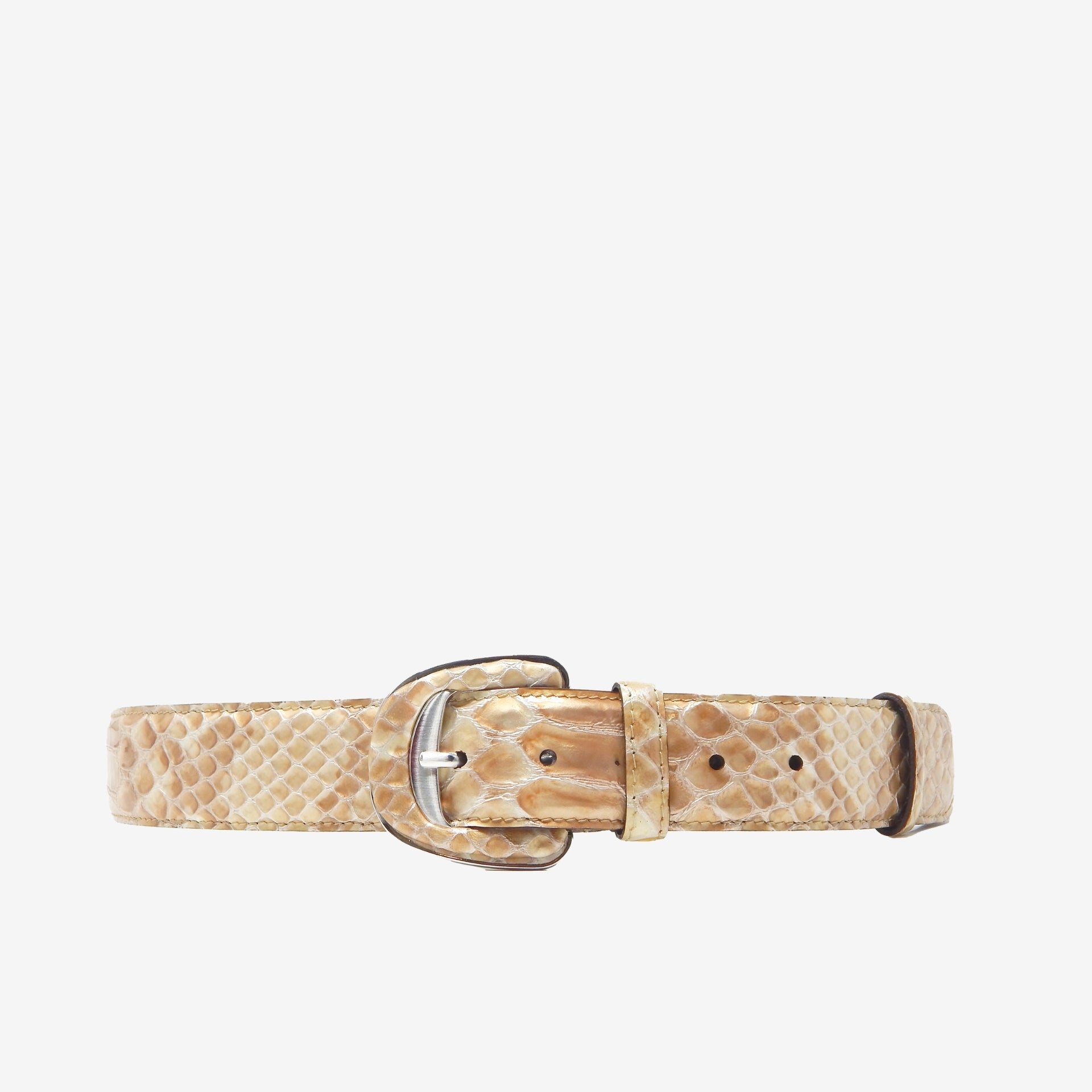 Cavalinho Gallop Beige Patent Leather Designer Belt for Women SKU 58010806.05 #color_beige, bege