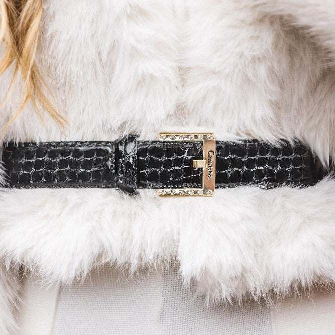 Cavalinho Classic Patent Leather Women's Belt SKU 58010808.01 #color_black, noir, preto