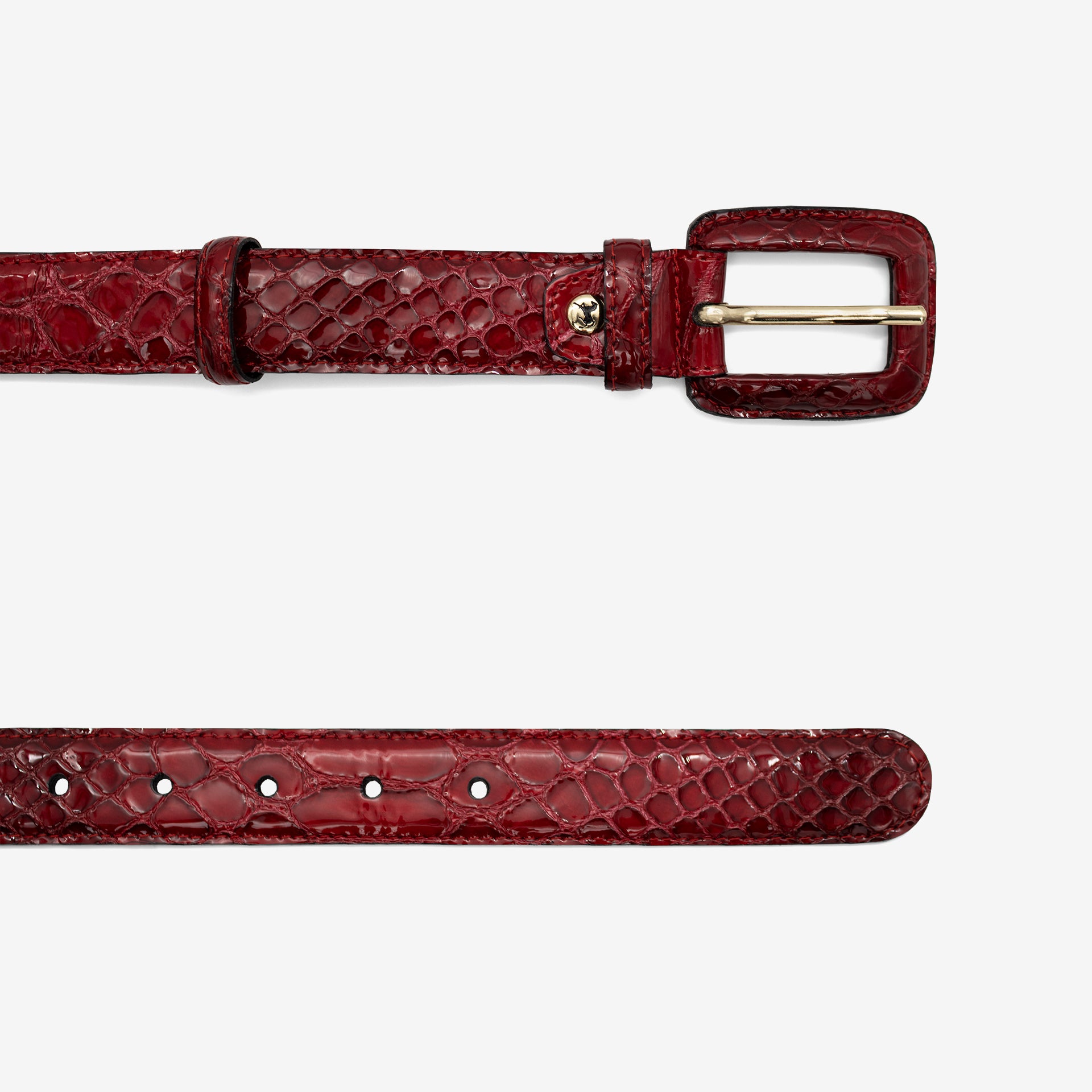 Cavalinho Gallop Thin Red Patent Leather Belt for Women SKU 58010814.04 #color_red, rouge, vermelho