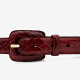 Cavalinho Gallop Thin Red Patent Leather Belt for Women SKU 58010814.04 #color_red, rouge, vermelho