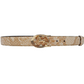 Cavalinho Oval Horse Leather Belt - Beige Gold - 58010817.05_1